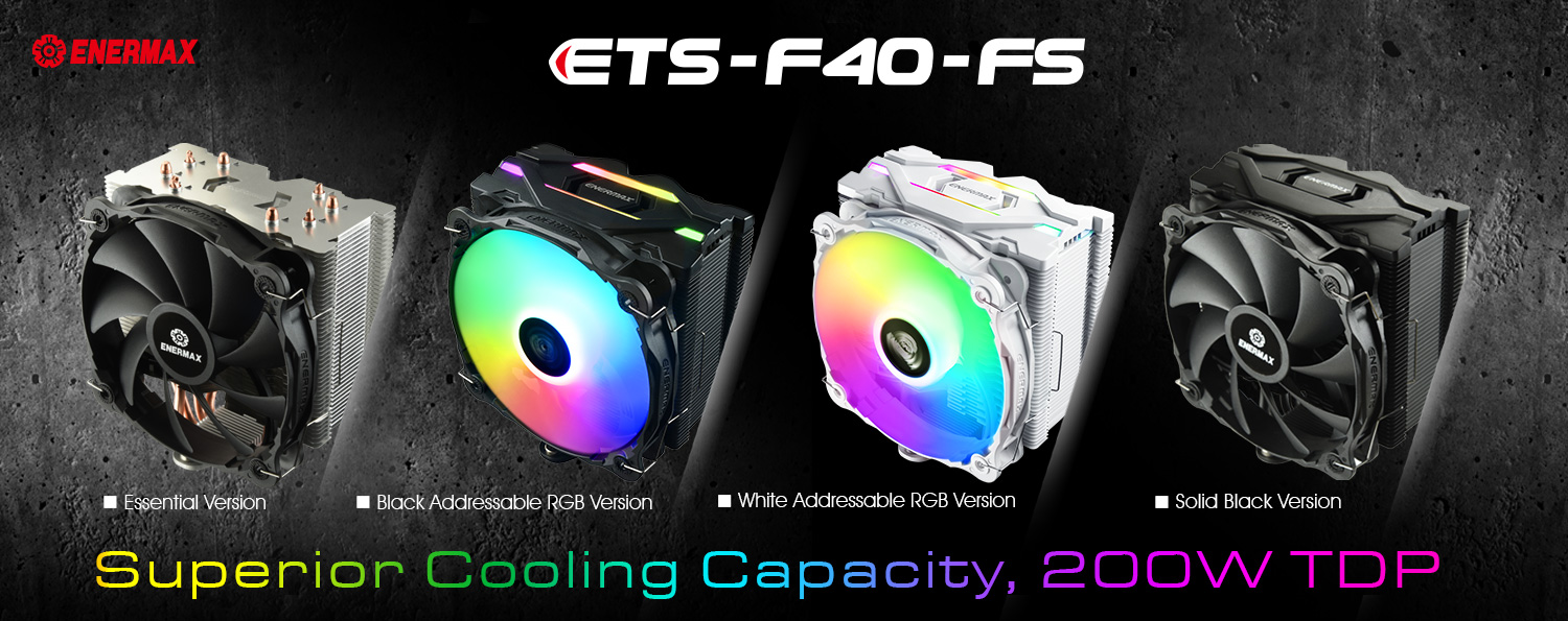 ENERMAX Intros new silent CPU air cooler, ETS-F40-FS series