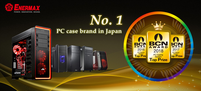 ENERMAX Ranks No. 1 Brand in Japanese PC Case Market for 3rd Year
