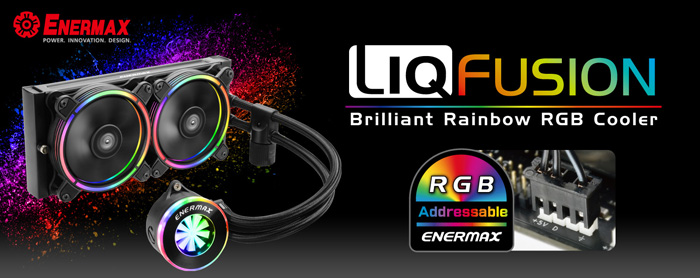 ENERMAX Launches LIQFUSION, the Brilliant Rainbow RGB Liquid Cooler