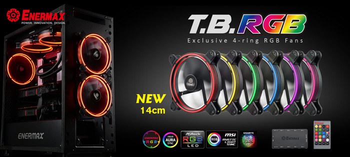ENERMAX Extends T.B.RGB Fan Series with New 14cm Variant