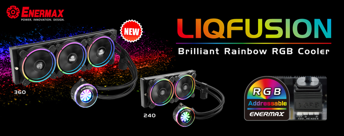 ENERMAX Expands LIQFUSION RGB Liquid Cooler Lineup with 360 Version