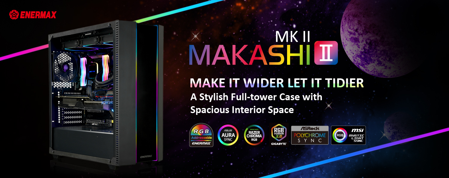 ENERMAX launches a full-tower addressable RGB computer case- MAKASHI II
