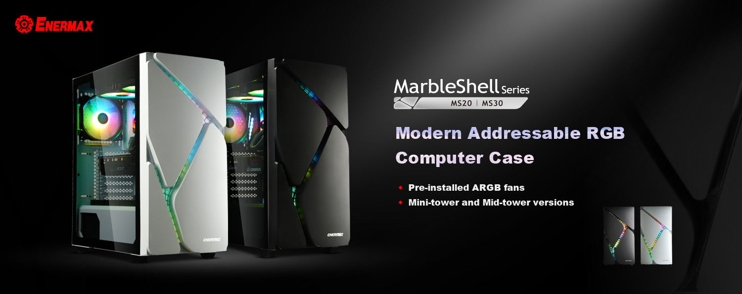 ENERMAX launches a value-segment addressable RGB computer case - MarbleShell series