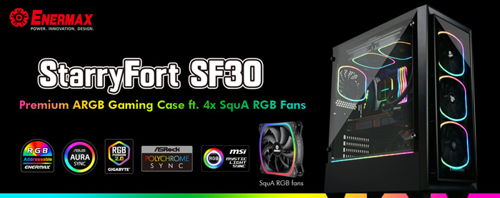 ENERMAX Intros StarryFort SF30, a Brilliant RGB Case with 4x SquA RGB Fans