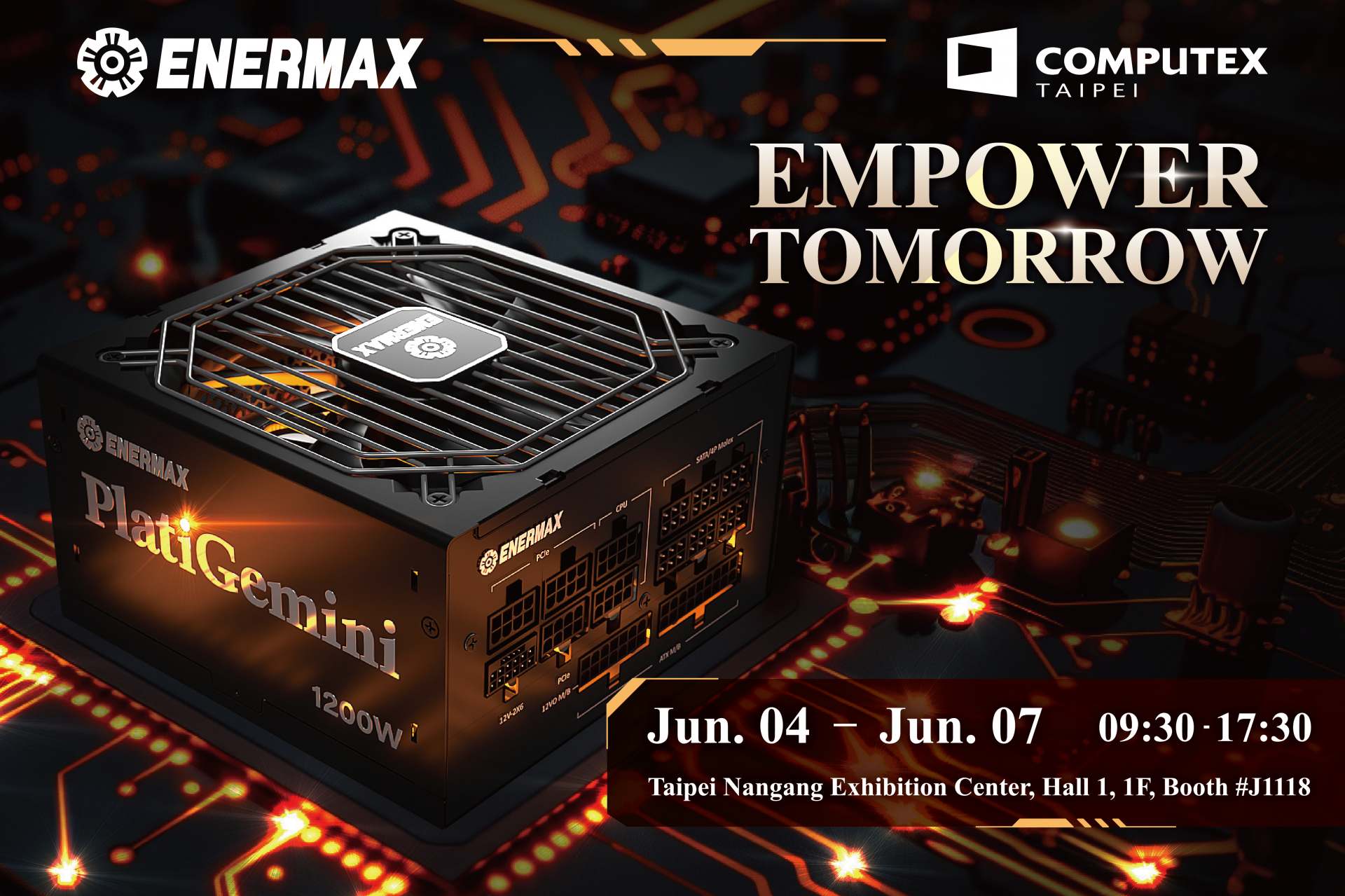 ENERMAX to Showcase Empower Tomorrow Cutting-Edge Power Supply and Cooling Solution at Computex 2024