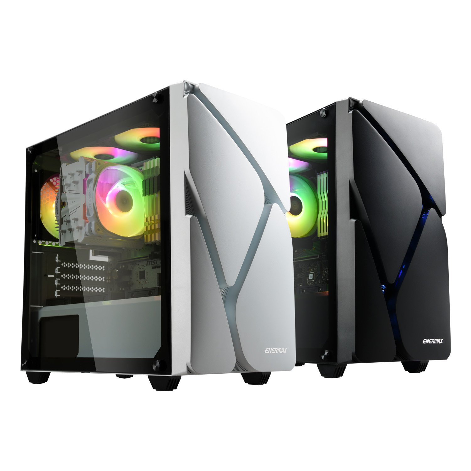 Marbleshell MS20 ARGB Tempered Glass Mini-Tower PC Case