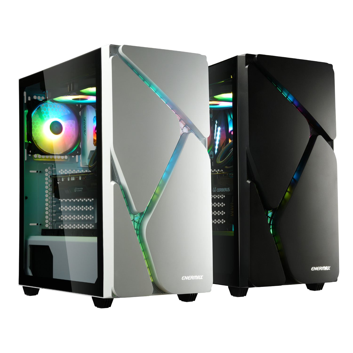 Marbleshell MS30 ARGB Tempered Glass Mid-Tower PC Case