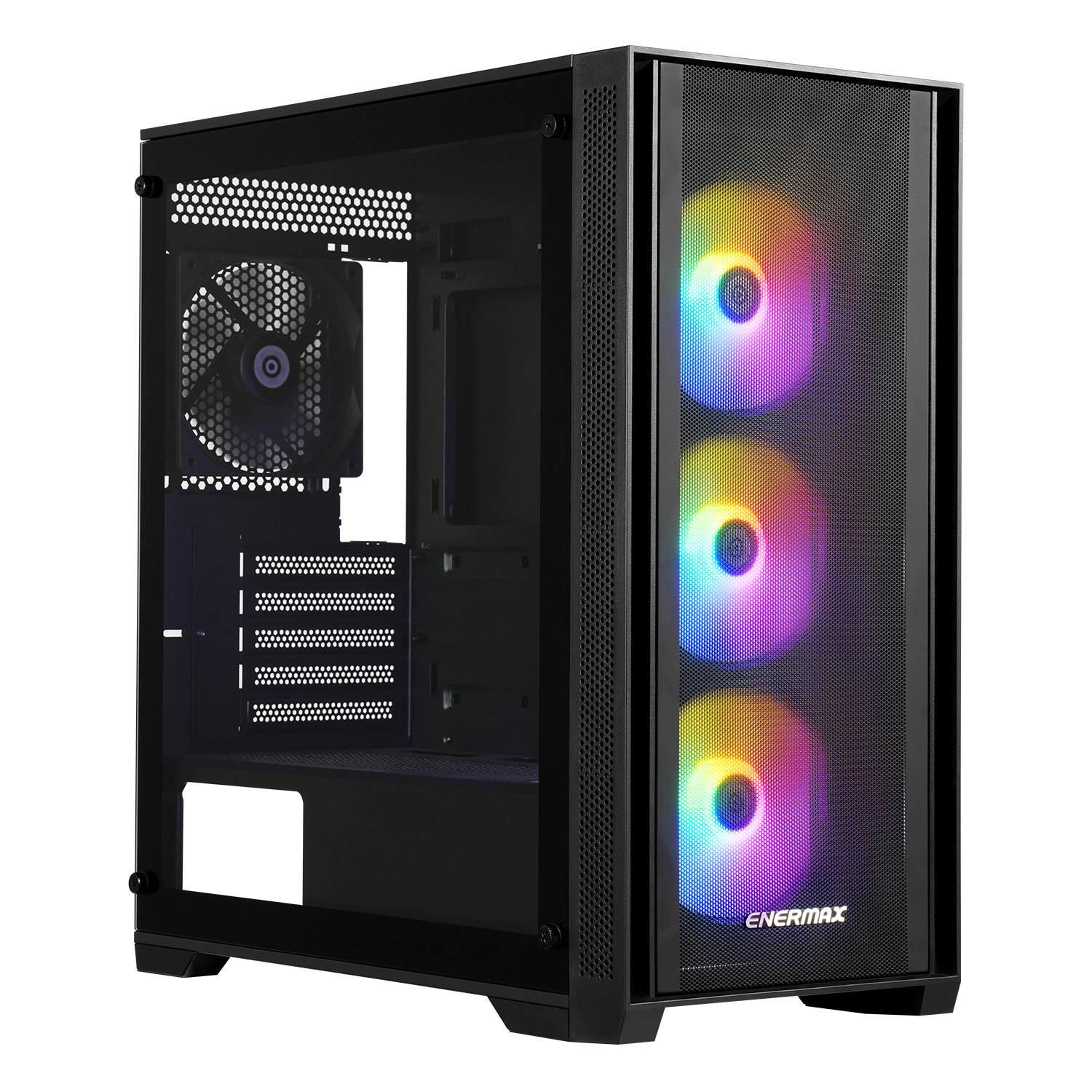 StarryFort SF21 RGB Tempered Glass Mini-Tower ATX PC Case