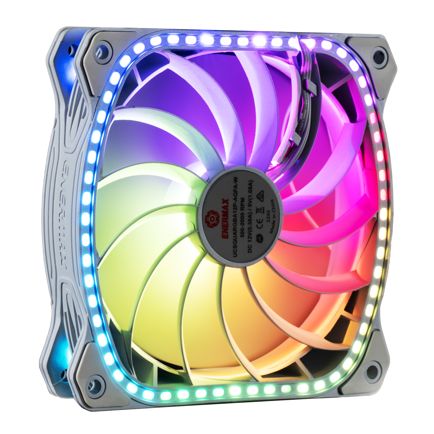 SquA RGB ADV 120mm ARGB PWM PC Case Fan, White
