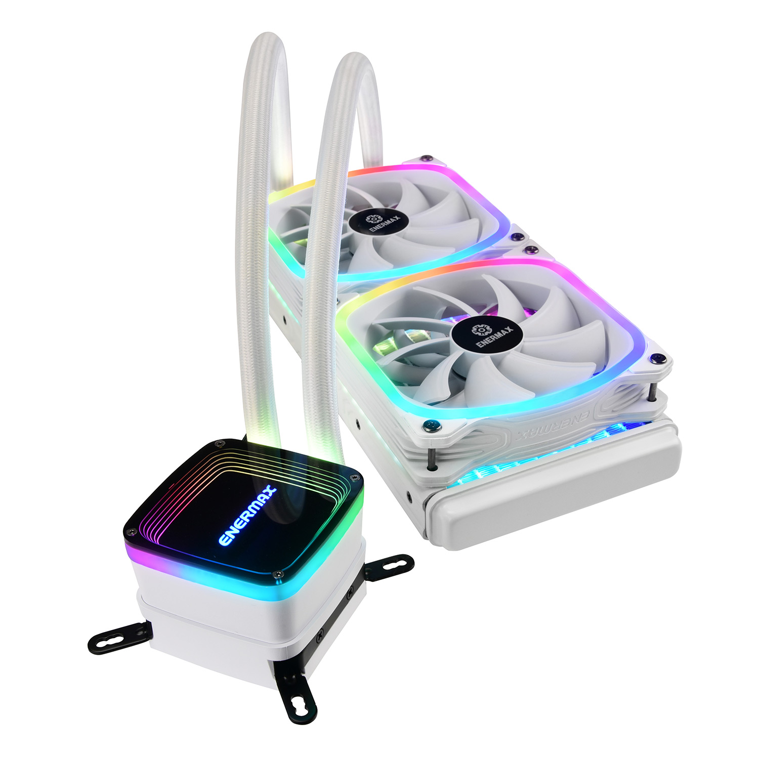 幻彩晶蝶 AQUAFUSION 240 ARGB CPU水冷散熱器 - 雪白版