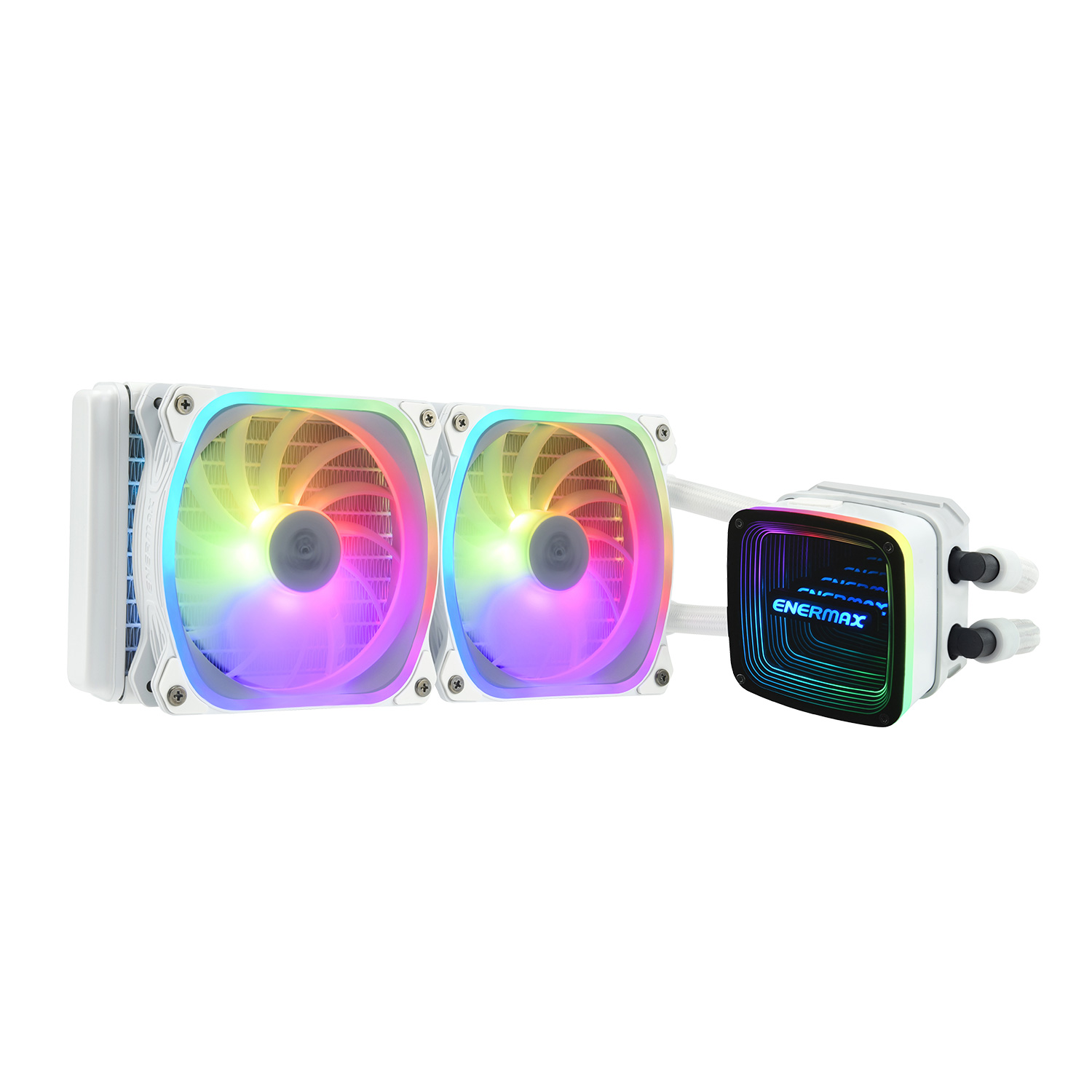 幻彩晶蝶 特仕版 AQUAFUSION ADV 240 ARGB CPU水冷散熱器-雪白版