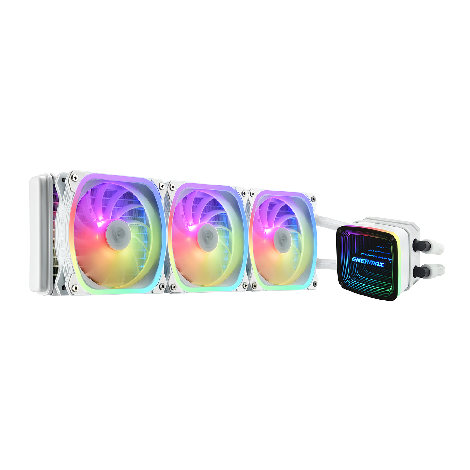幻彩晶蝶 特仕版 AQUAFUSION ADV 360 ARGB CPU水冷散熱器-雪白版