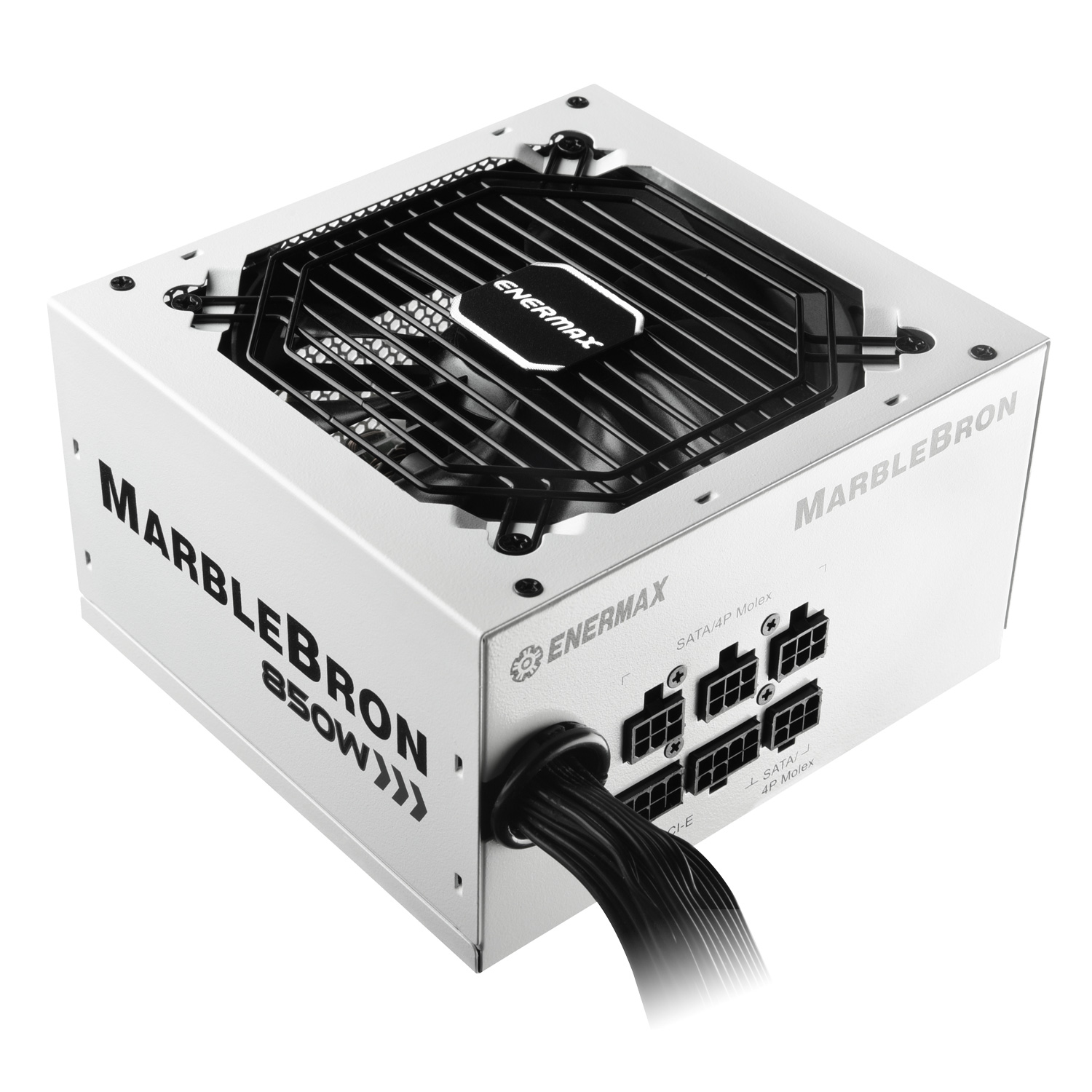 銅競魔 MARBLEBRON 850W 銅牌半模電源供應器-白色